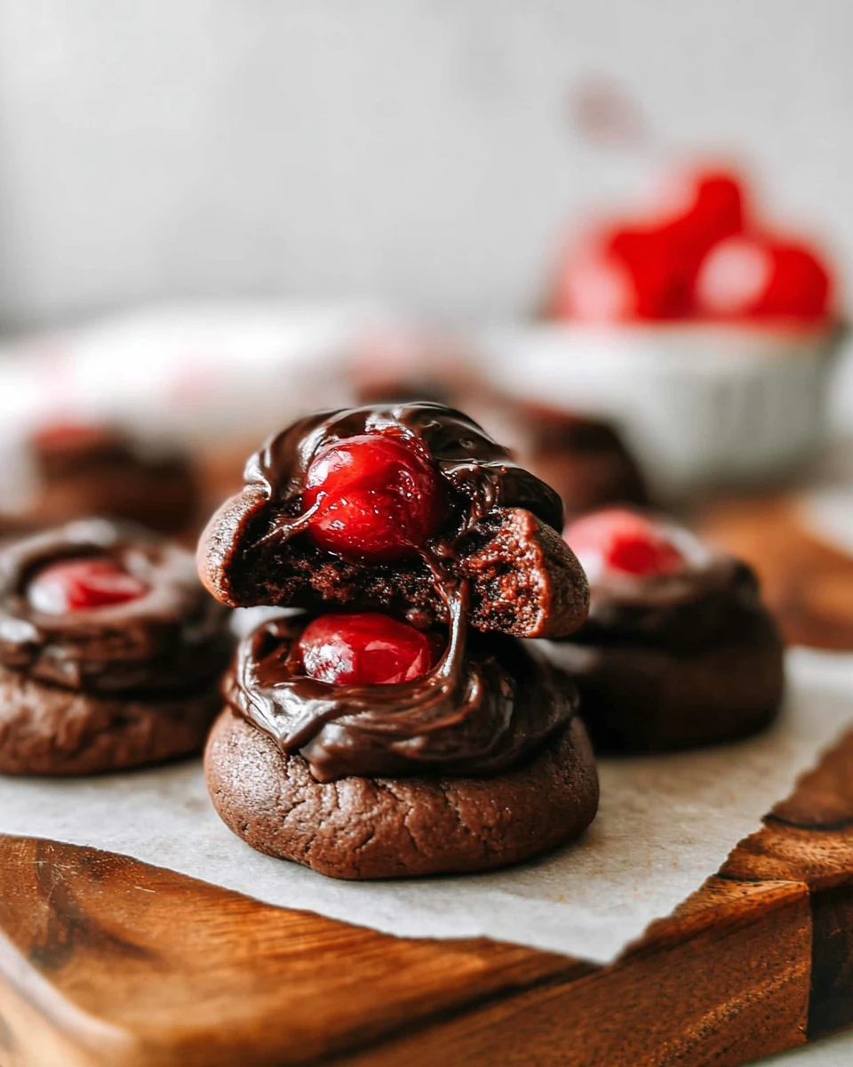 Chocolate Covered Cherry Cookies