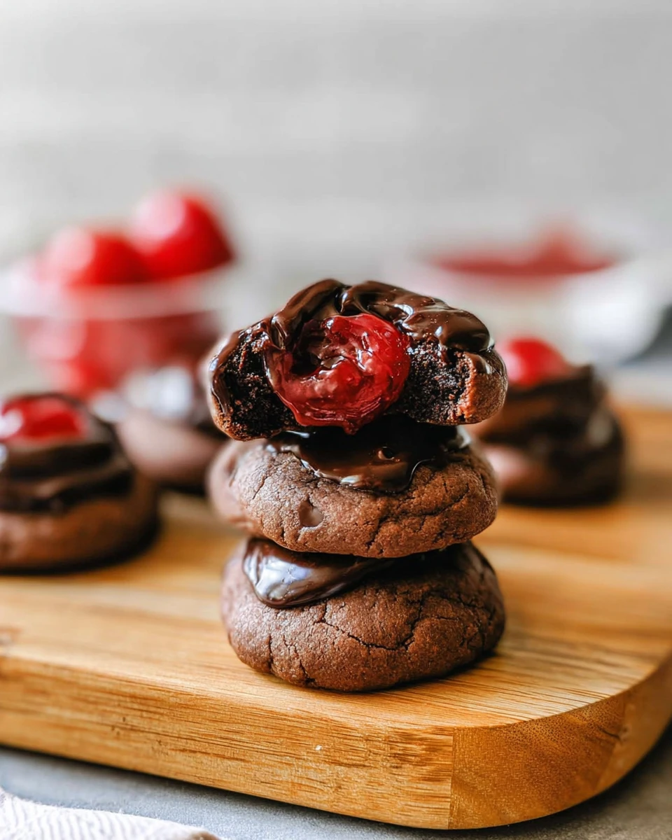 Chocolate Covered Cherry Cookies