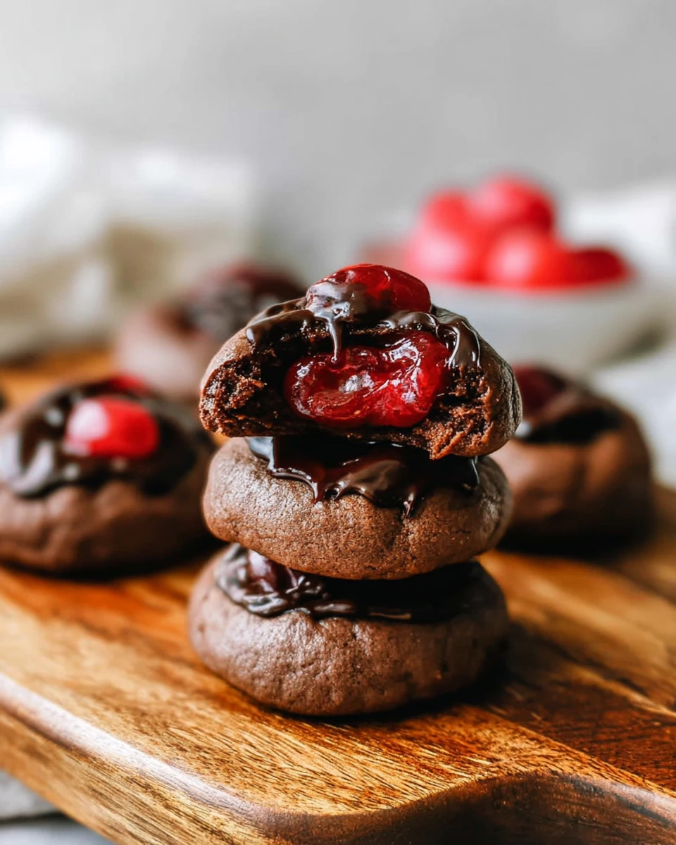 Chocolate Covered Cherry Cookies
