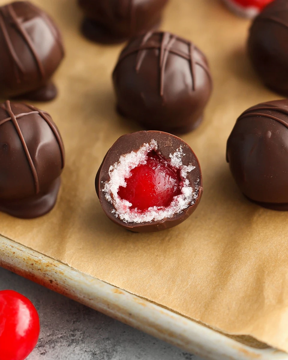 Chocolate Covered Cherry Cordials