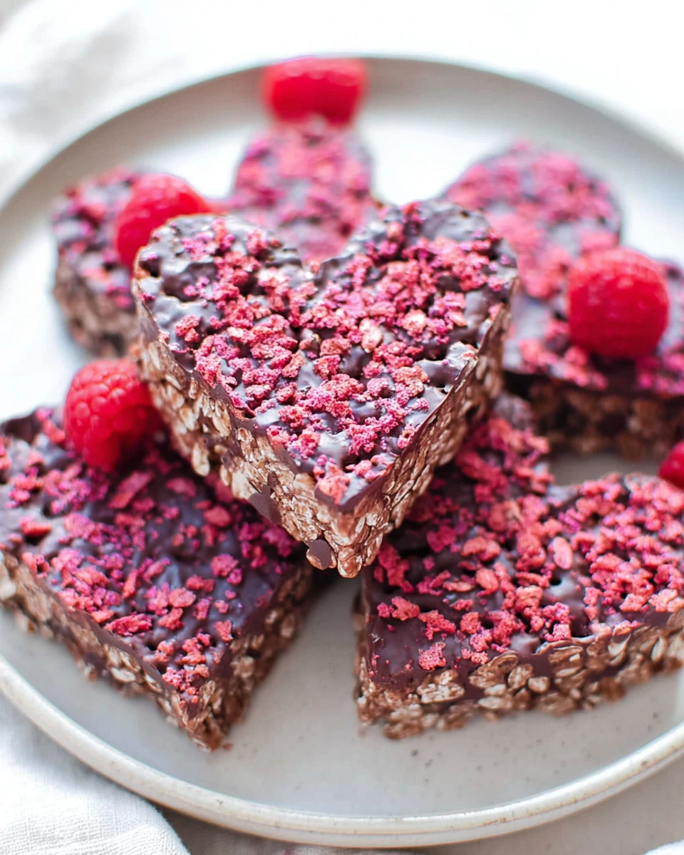 Chocolate Heart Rice Crispy Treats