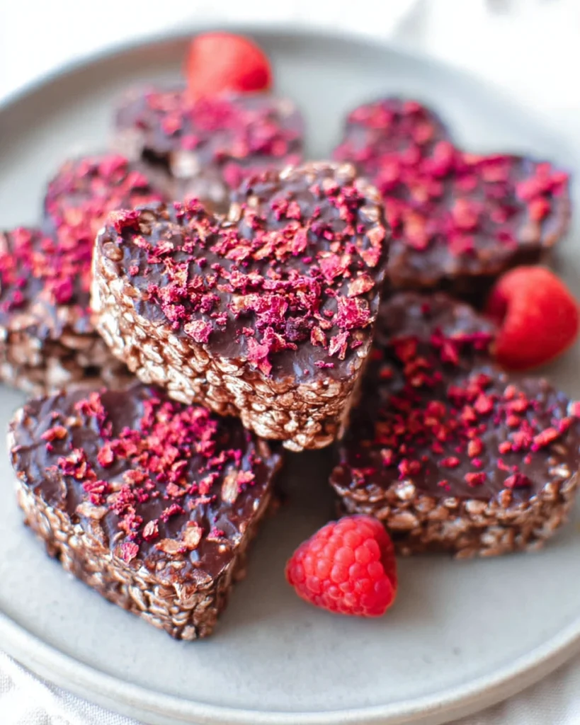 Chocolate Heart Rice Crispy Treats