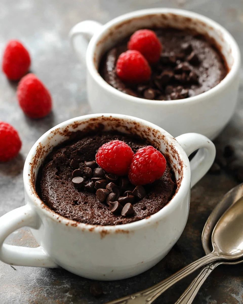 Gooey Chocolate Mug Cake for Two