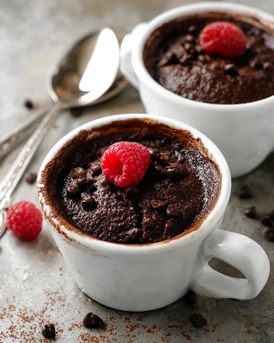 Gooey Chocolate Mug Cake for Two
