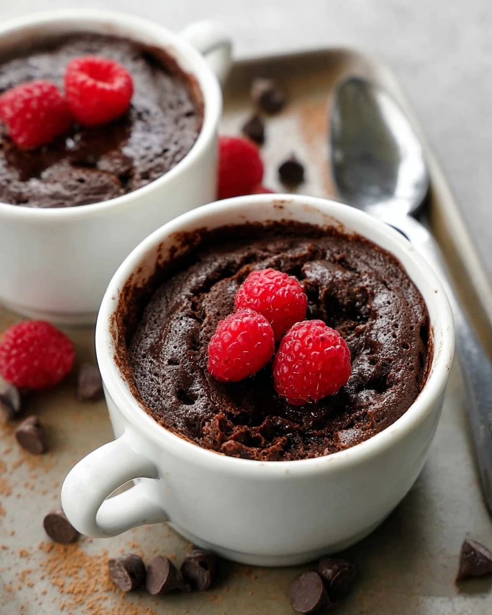 Gooey Chocolate Mug Cake for Two