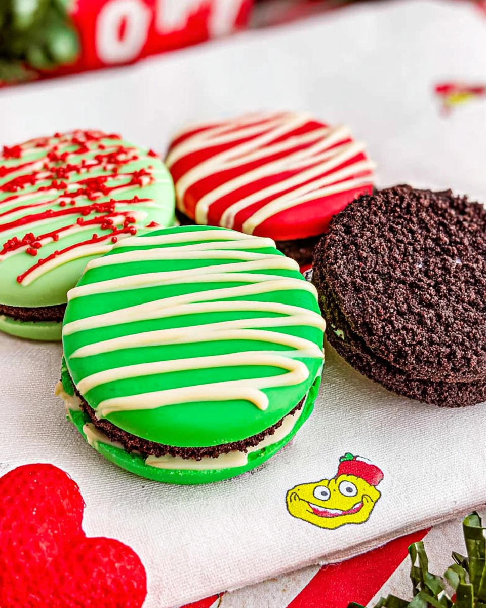 Grinch Chocolate Dipped Oreos