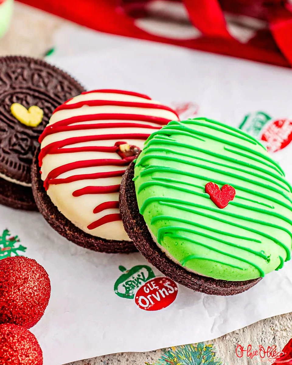Grinch Chocolate Dipped Oreos