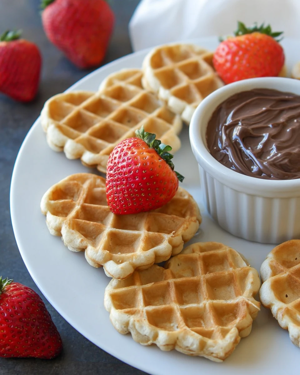 Heart Shaped Valentine Waffles
