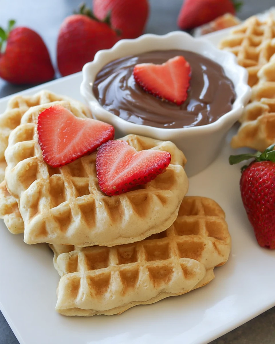 Heart Shaped Valentine Waffles