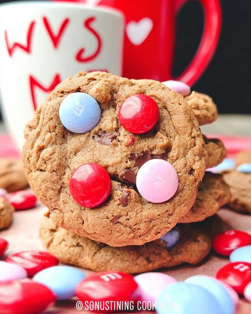 M&M Valentine Cookies