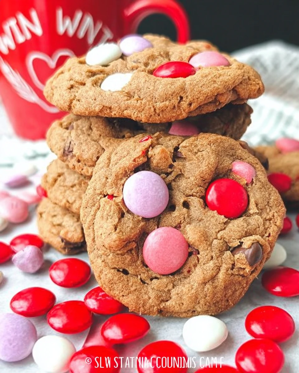 M&M Valentine Cookies