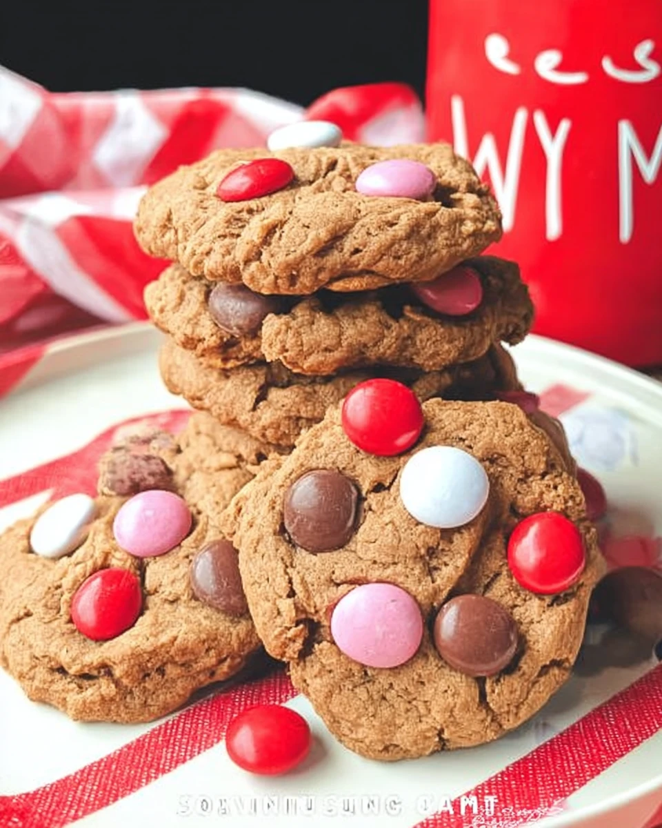 M&M Valentine Cookies