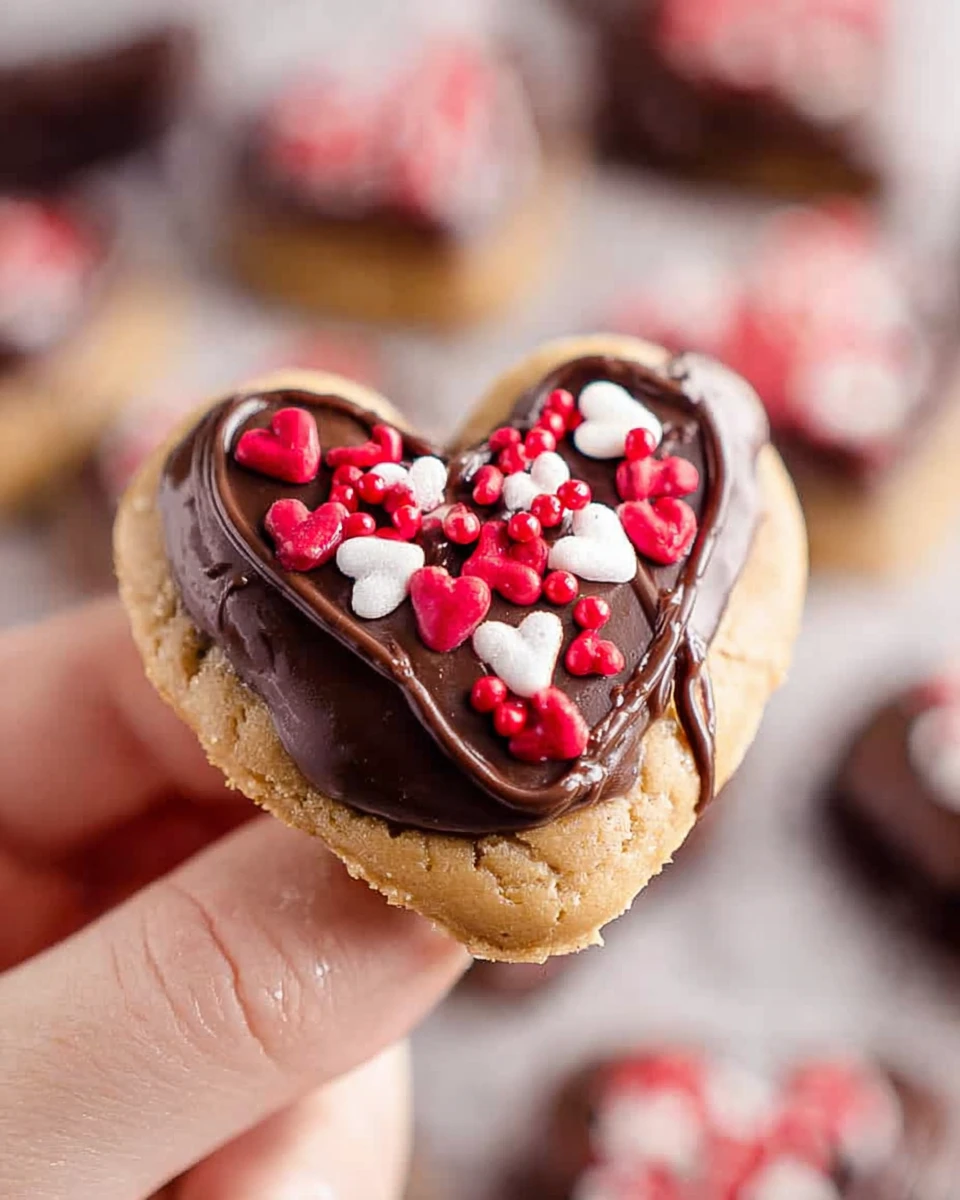 Peanut Butter Buckeye Brownie Hearts