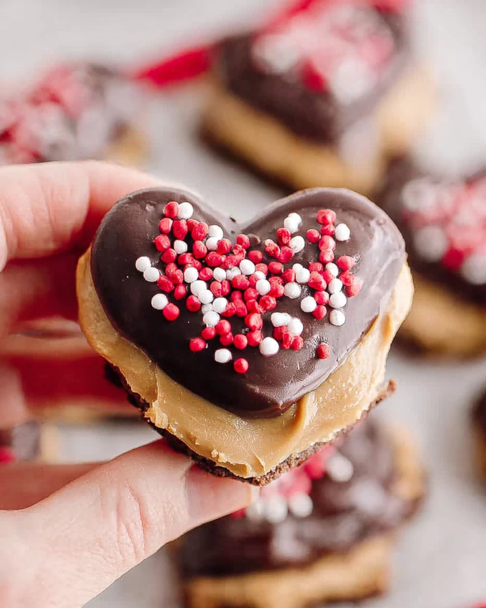 Peanut Butter Buckeye Brownie Hearts