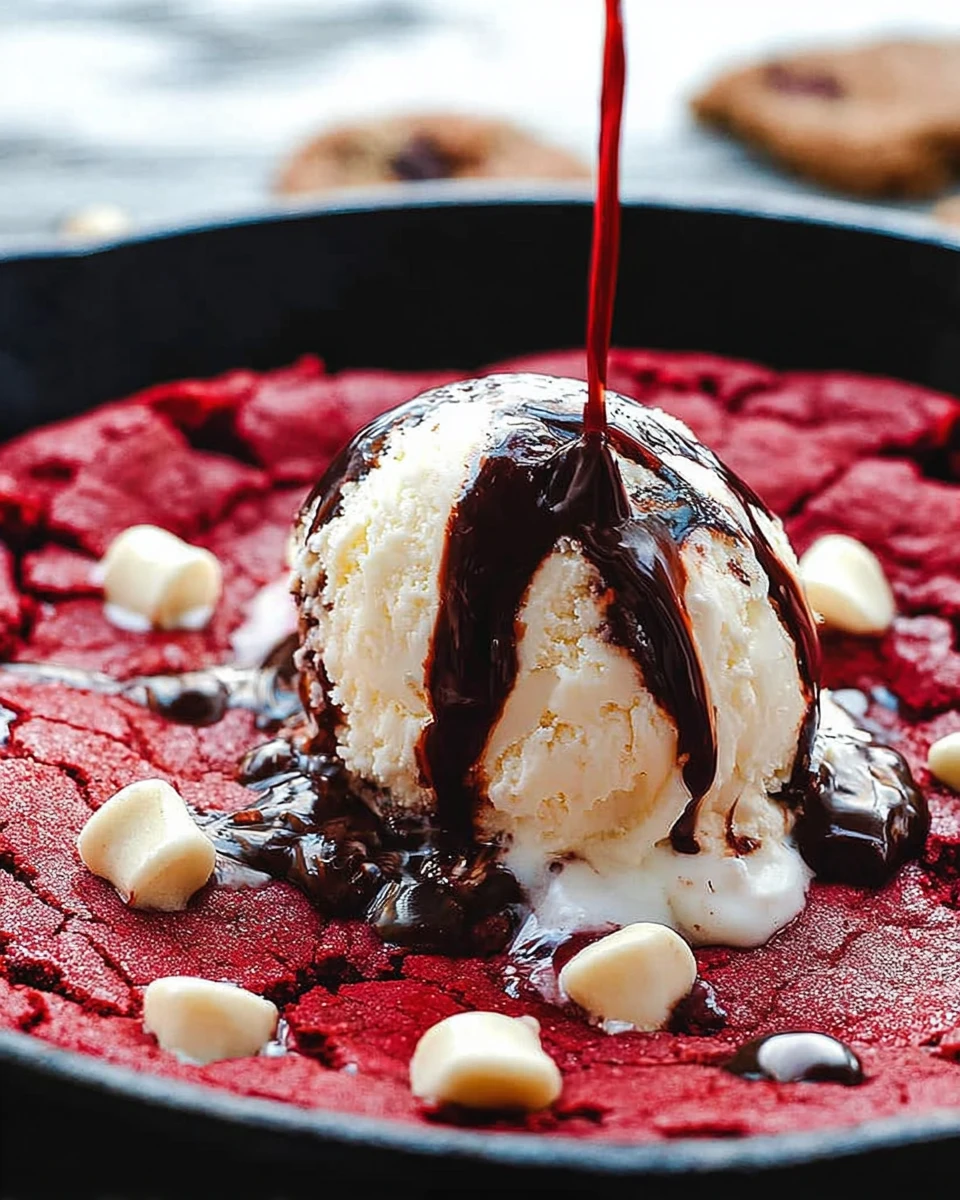 Red Velvet Skillet Cookie