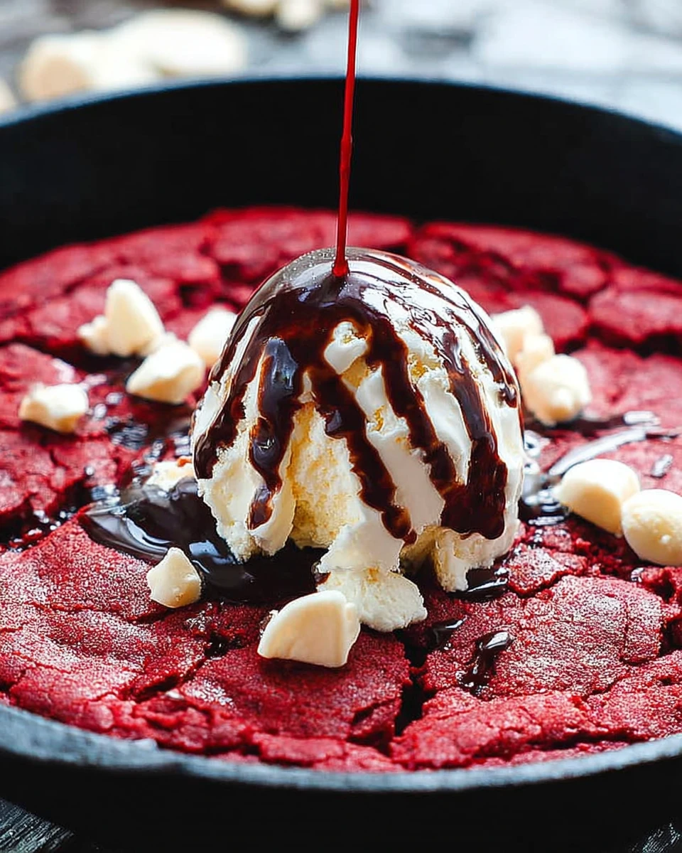 Red Velvet Skillet Cookie
