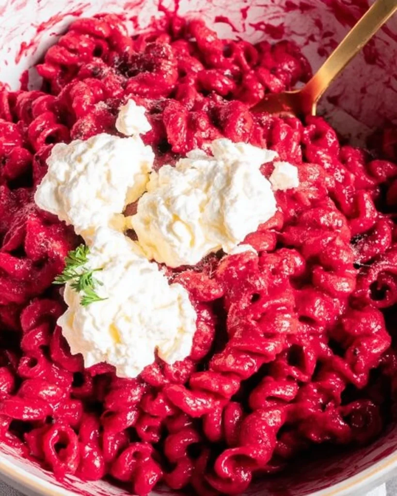 Roasted Feta & Beet Pasta