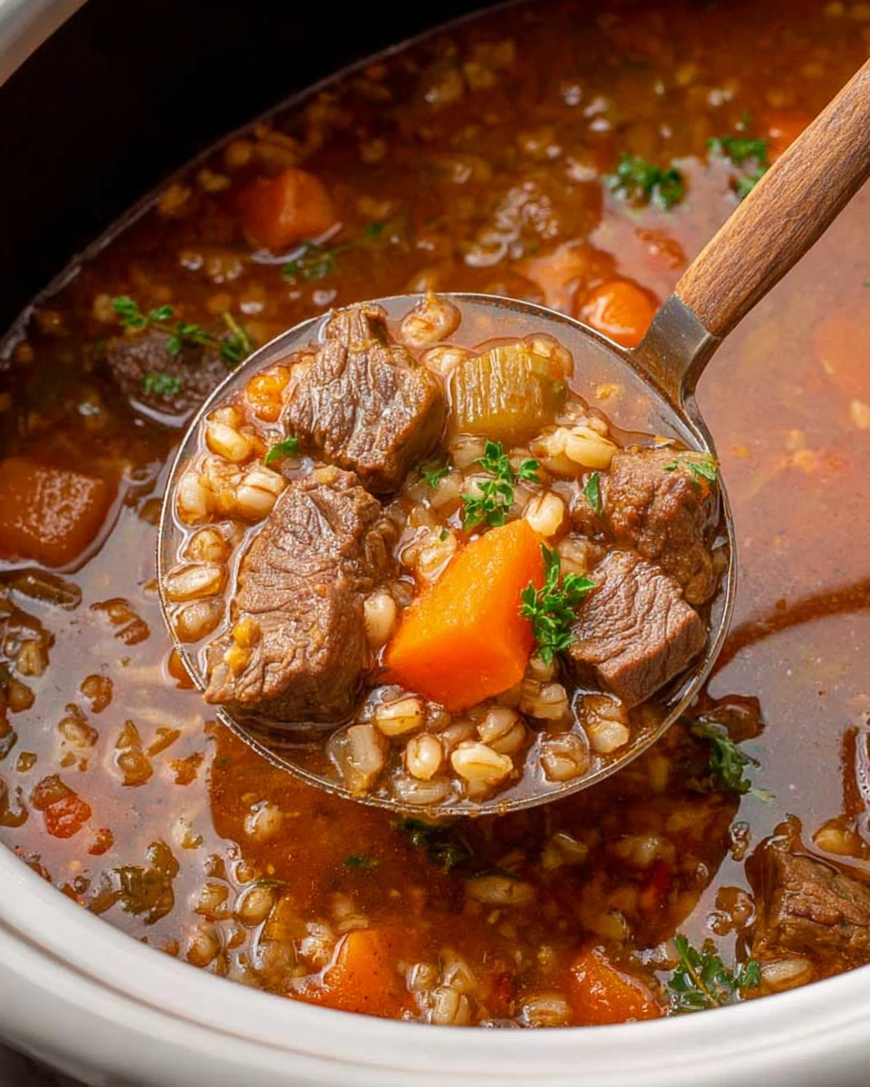 Slow Cooker Beef Barley Soup