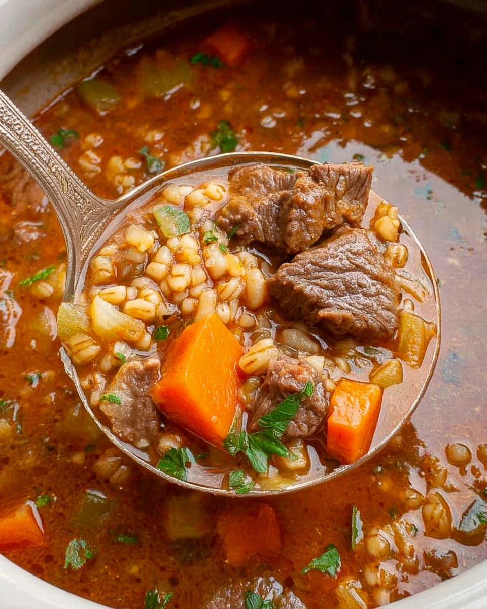 Slow Cooker Beef Barley Soup