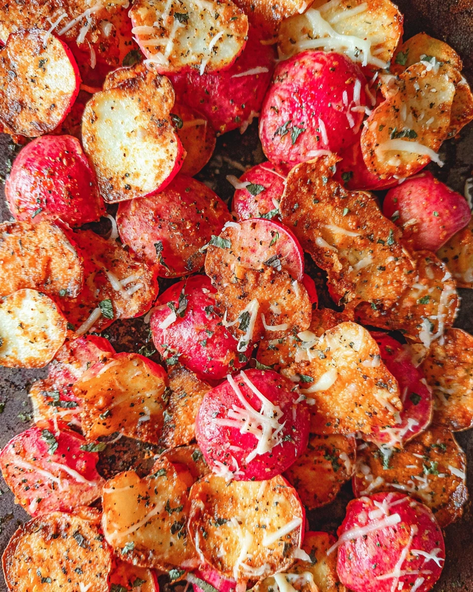 Smashed Radishes with Lemon Pepper Seasoning