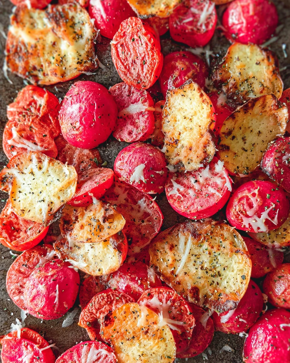 Smashed Radishes with Lemon Pepper Seasoning