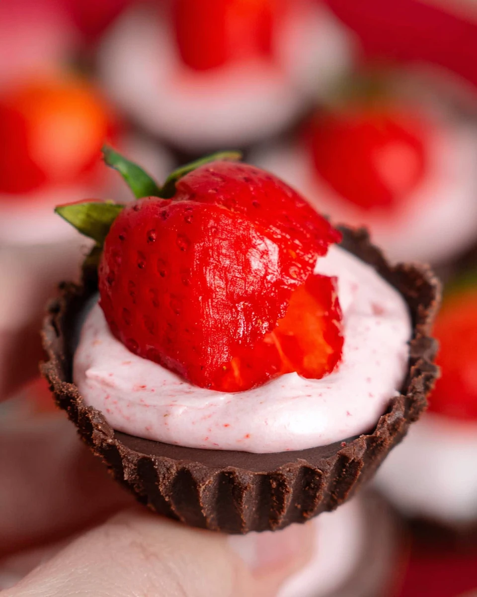 Strawberry Dark Chocolate Mini Dessert Cups