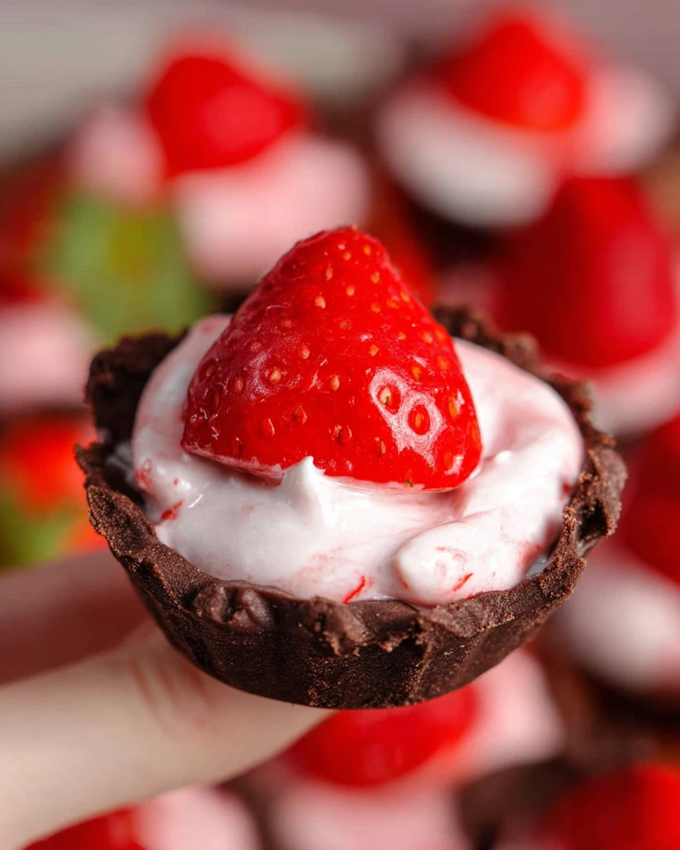 Strawberry Dark Chocolate Mini Dessert Cups