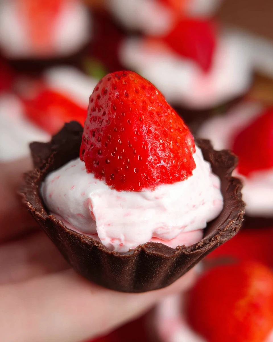 Strawberry Dark Chocolate Mini Dessert Cups