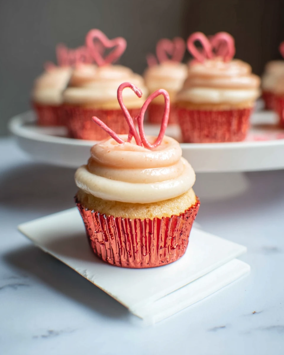 Strawberry Valentine’s Day Cupcakes