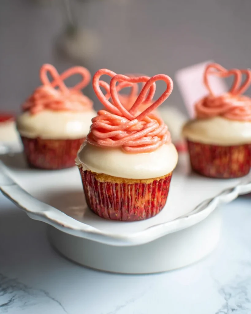Strawberry Valentine’s Day Cupcakes