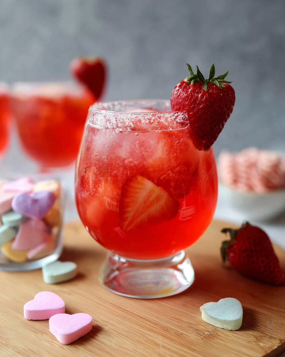 Strawberry Vanilla Valentines Margarita