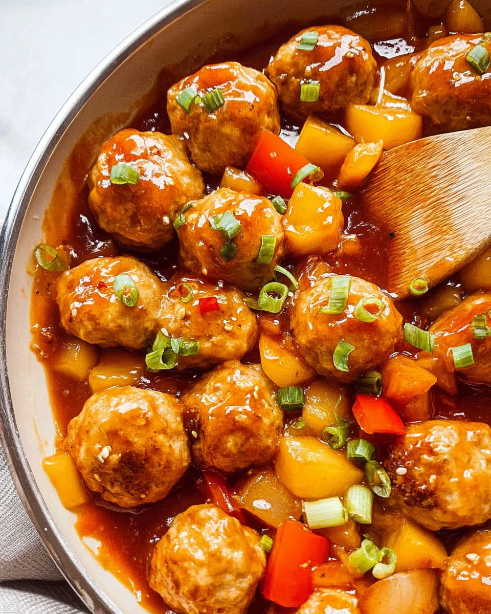 Sweet and Sour Chicken Meatballs