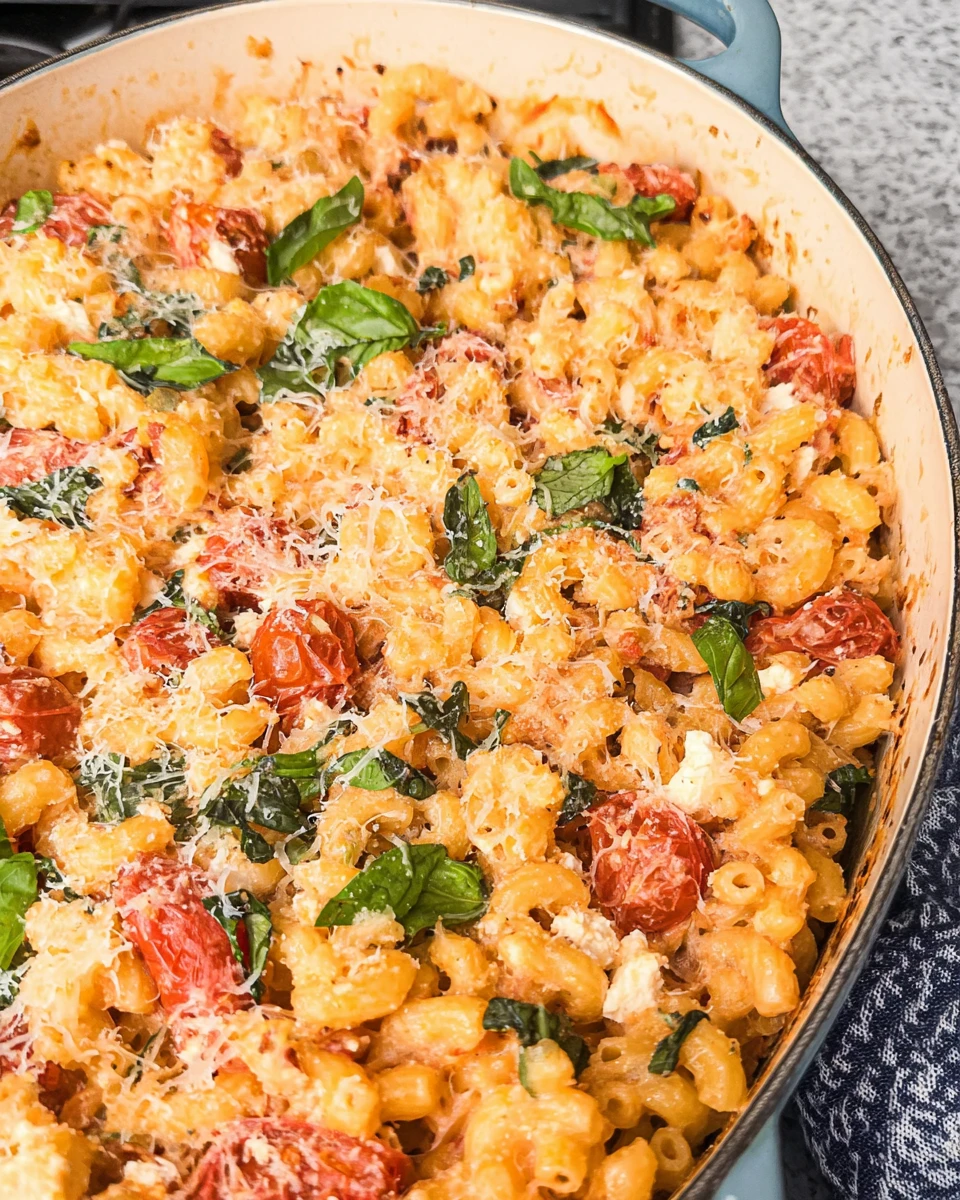 Tomato Feta Pasta Bake