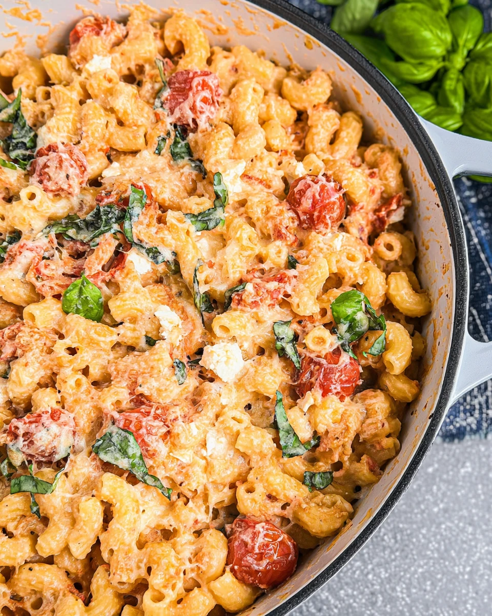 Tomato Feta Pasta Bake
