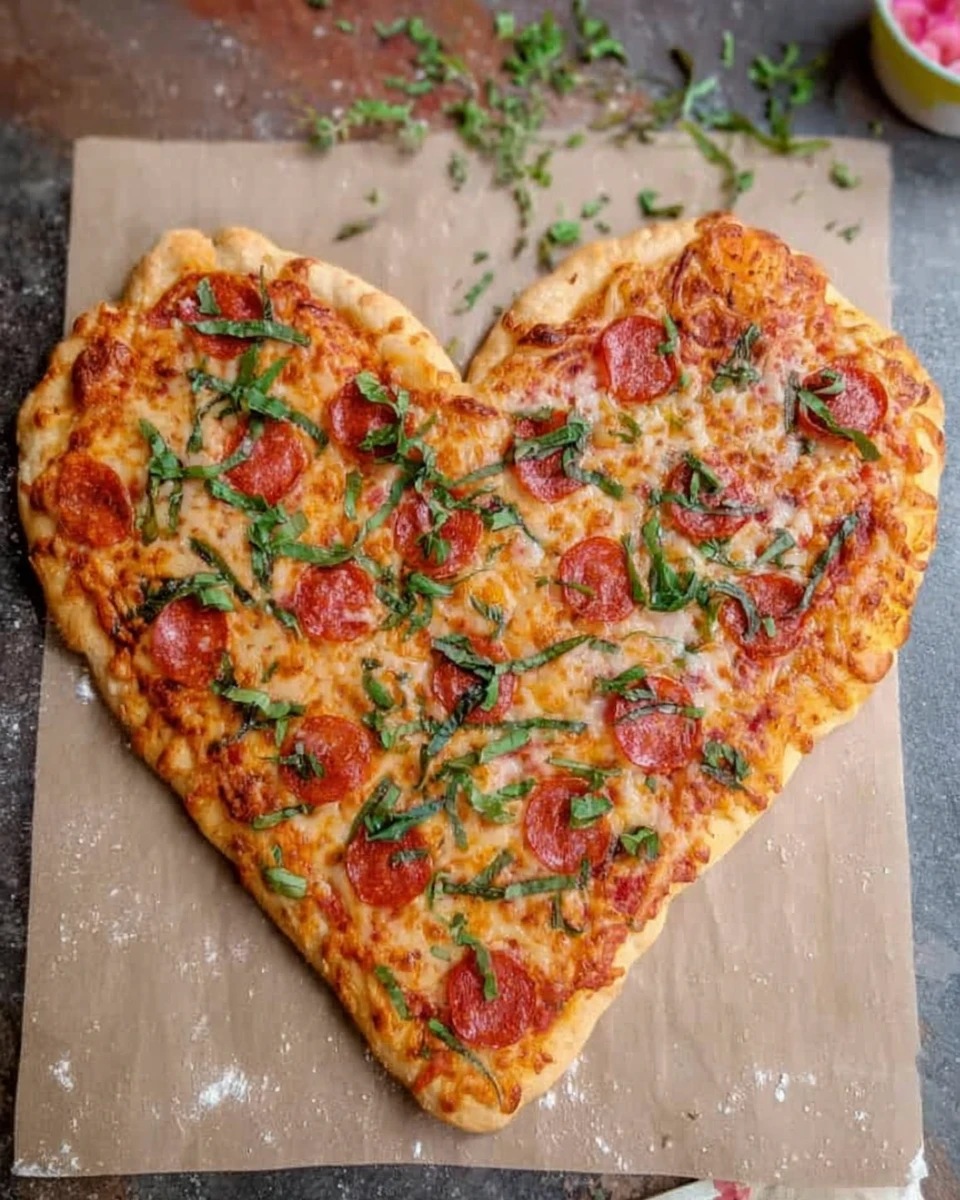 Valentine’s Day Heart Shaped Pizza