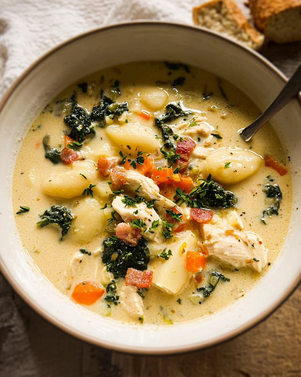 Creamy Chicken Bacon Gnocchi Soup