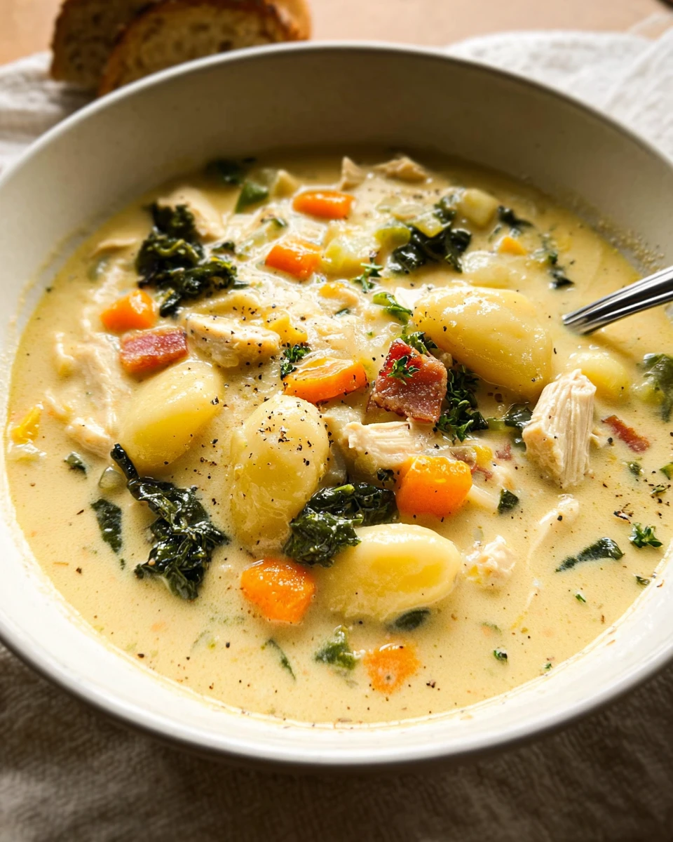 Creamy Chicken Bacon Gnocchi Soup