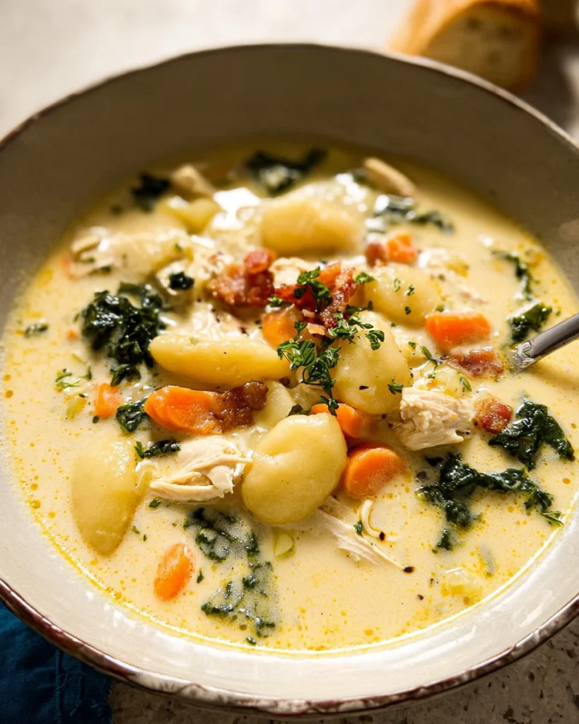 Creamy Chicken Bacon Gnocchi Soup