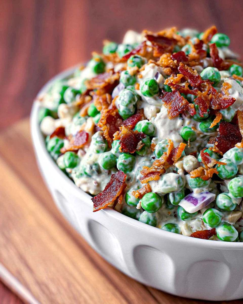 Creamy Pea Salad with Bacon