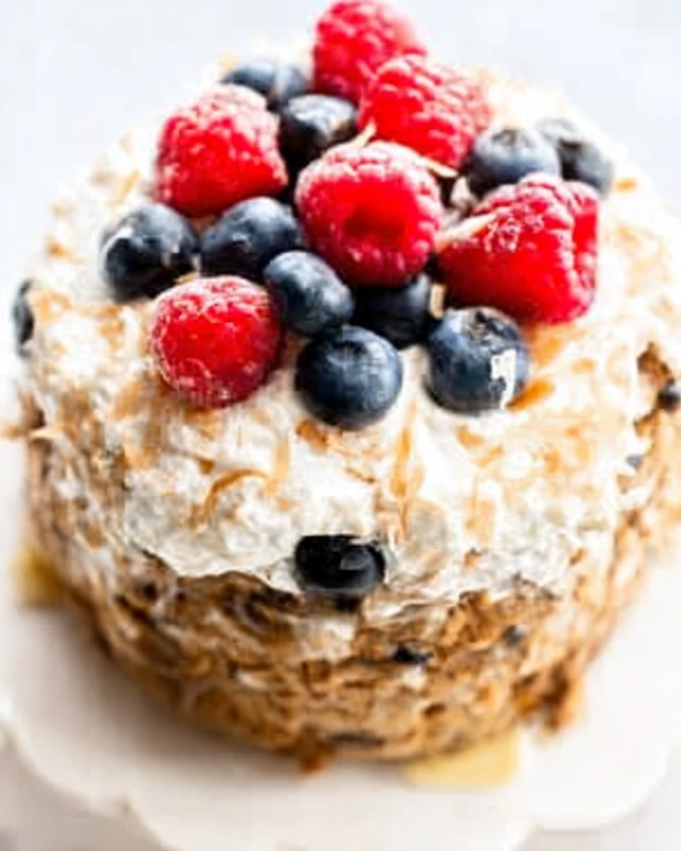 Healthy Banana Smash Cake with Coconut Cream Frosting