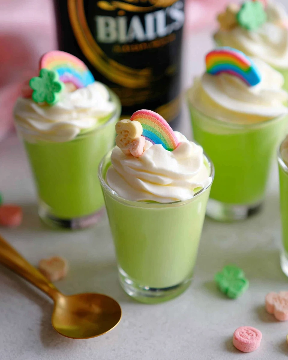 Lucky Charms Pudding Shots