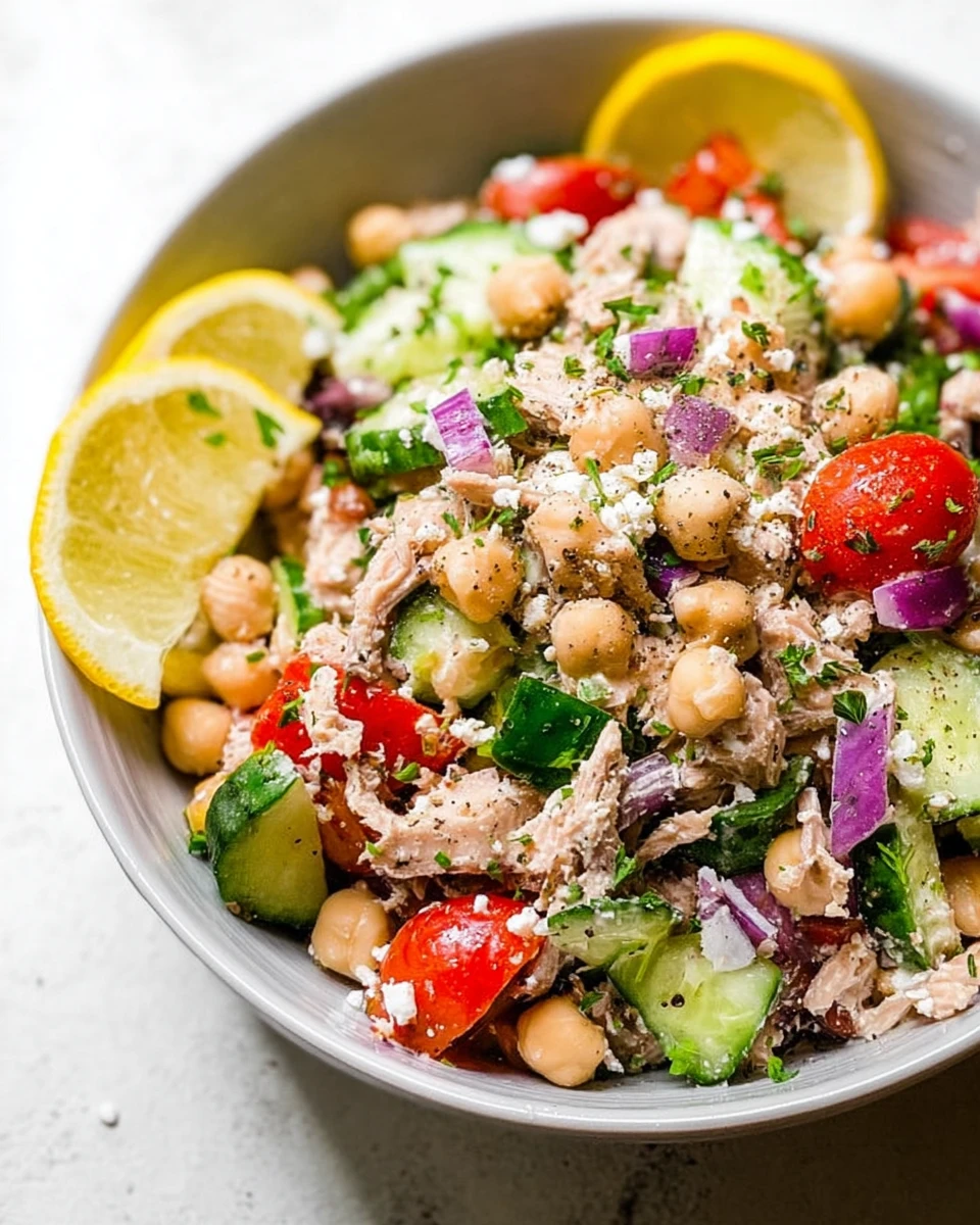 Mediterranean Chickpea Tuna Salad
