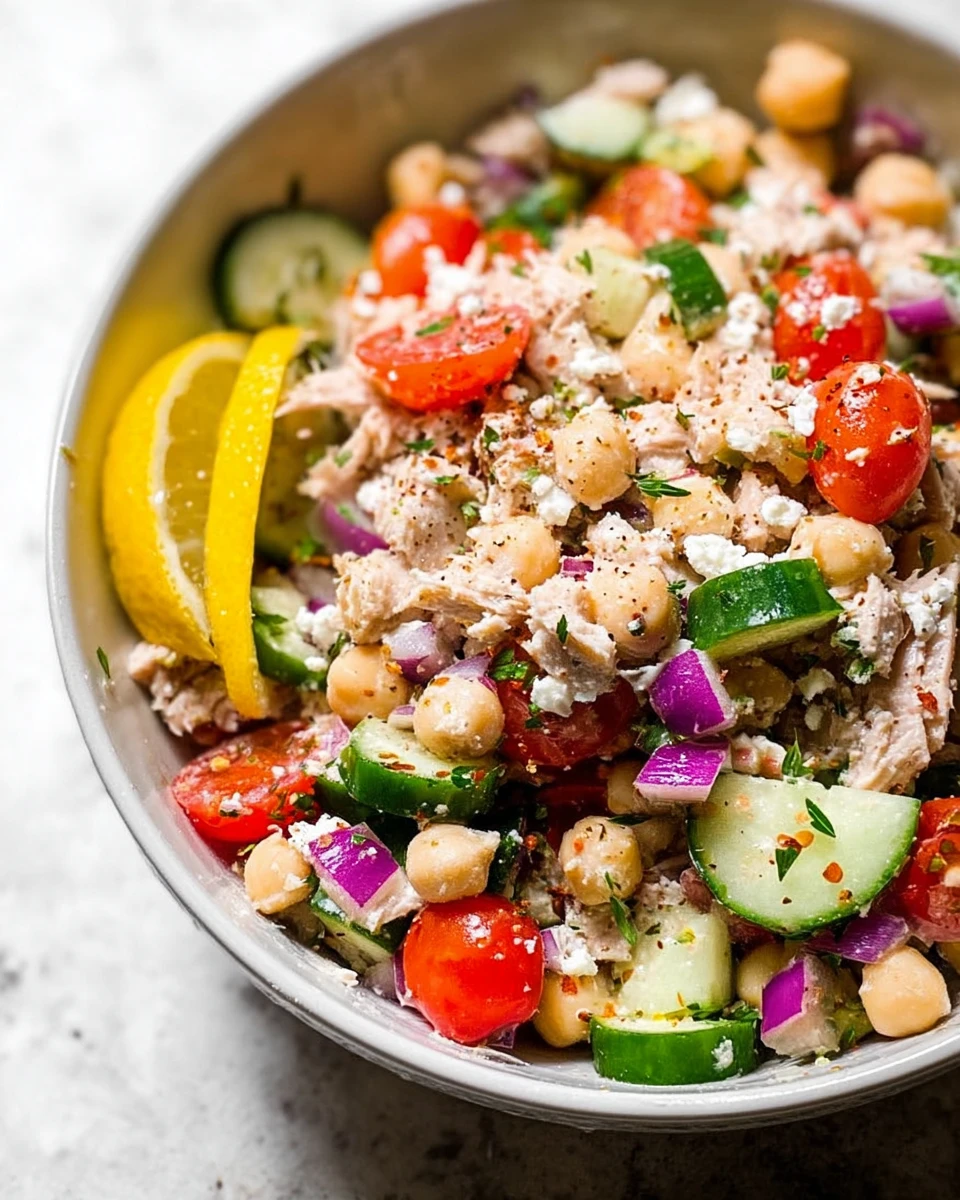 Mediterranean Chickpea Tuna Salad