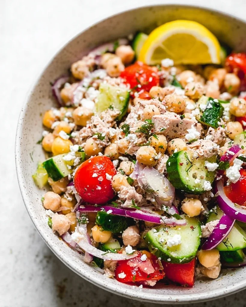 Mediterranean Chickpea Tuna Salad