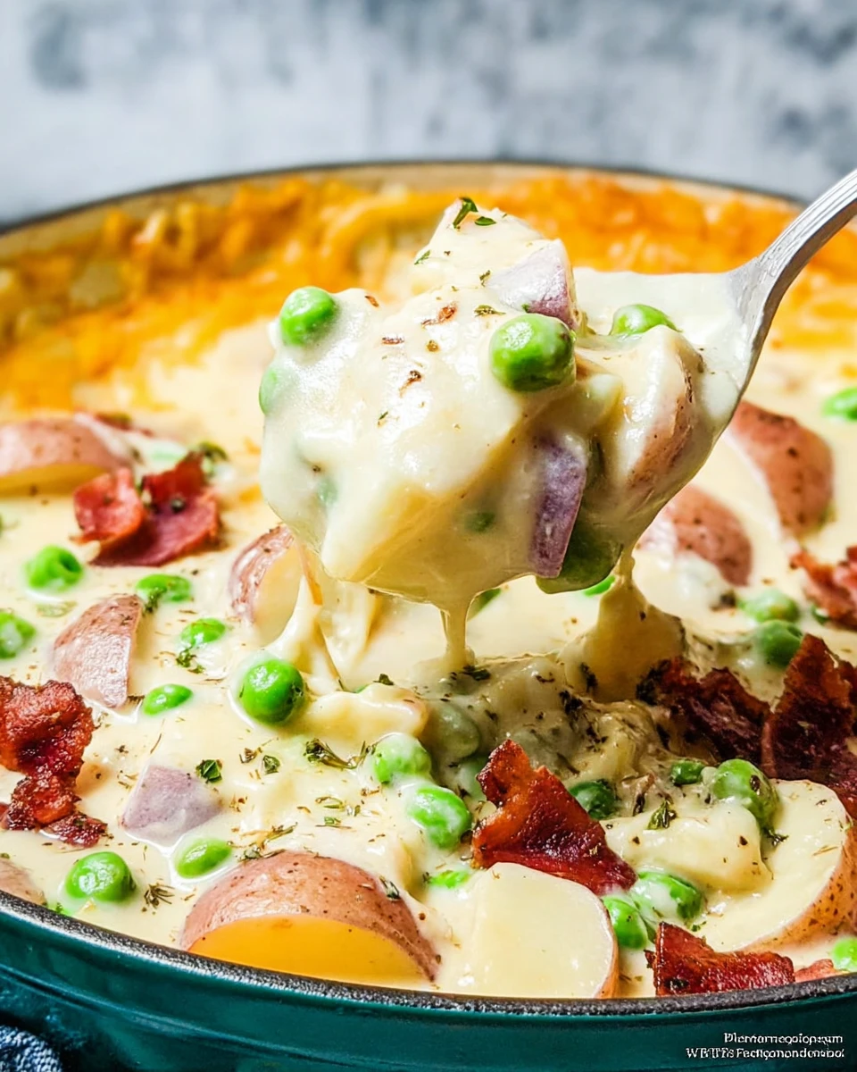 Old Fashioned Creamed Peas and Potatoes