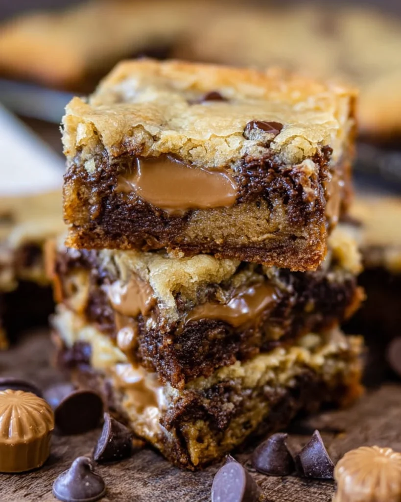 Peanut Butter Cup Gooey Cookie Bars