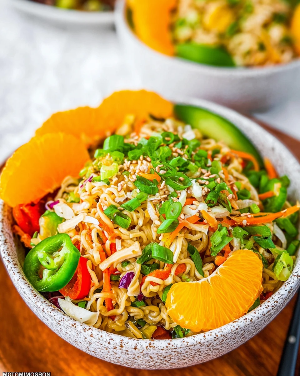 Ramen Noodle Salad with Mandarin Oranges