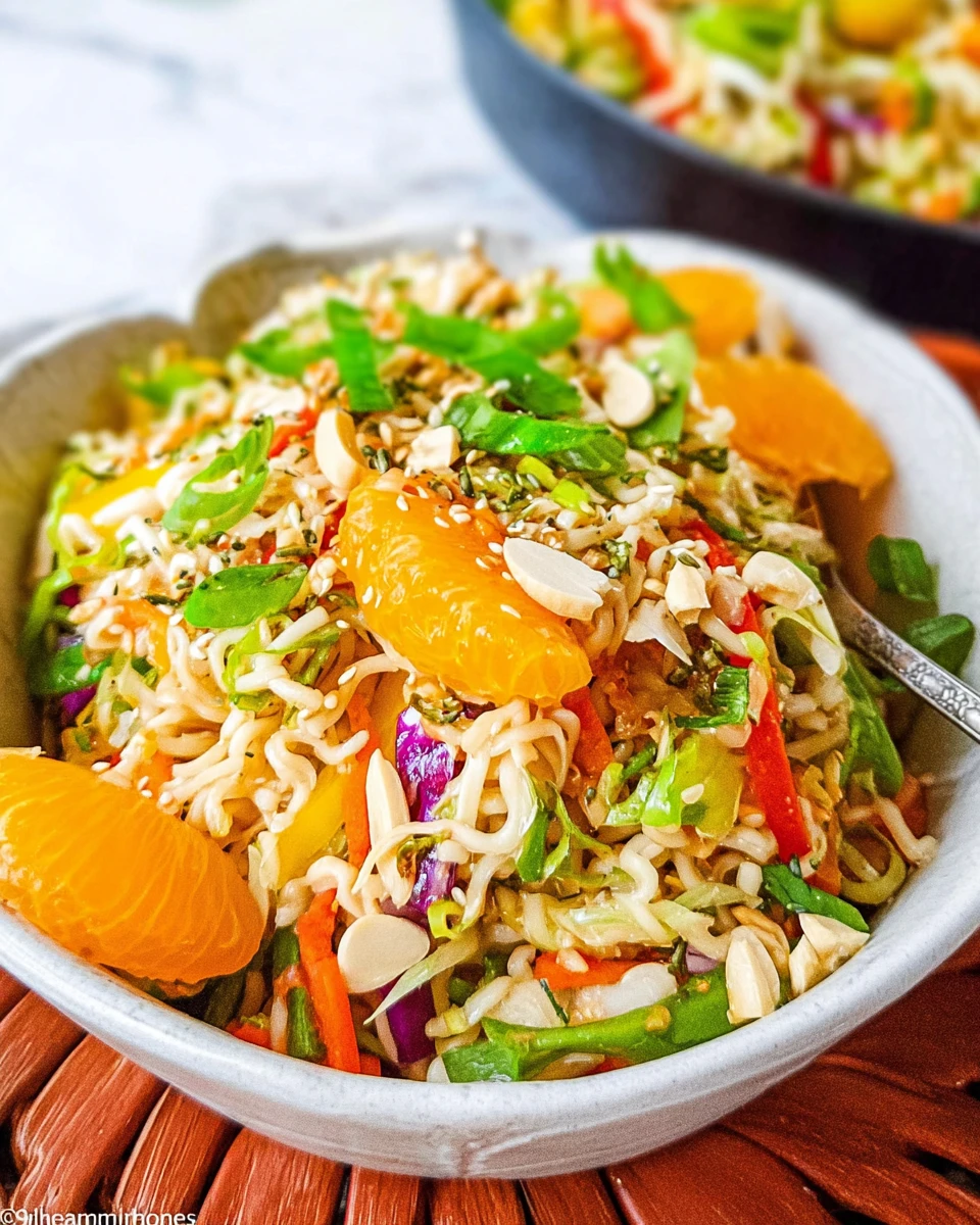 Ramen Noodle Salad with Mandarin Oranges
