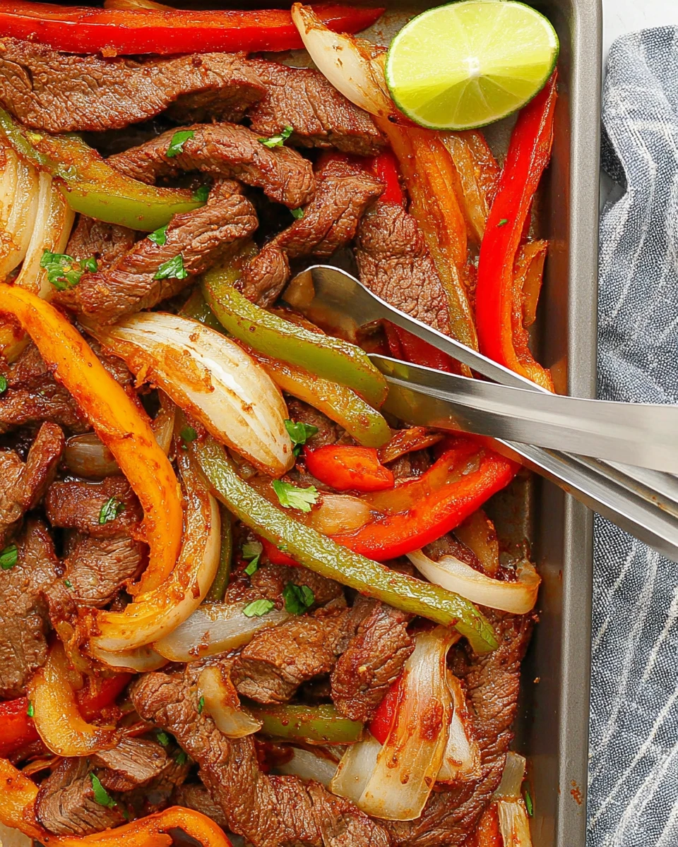 Sheet Pan Steak Fajitas