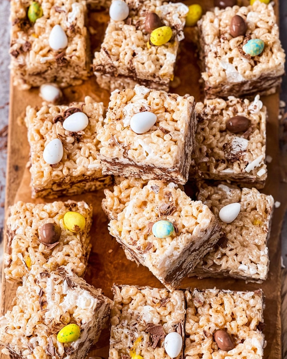 Cadbury Egg Rice Krispie Treats